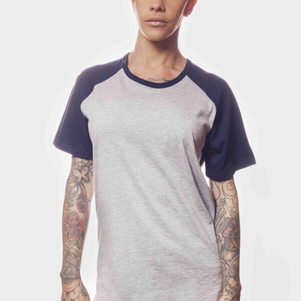 Ladies Short Sleeve Baseball Top Thumbnail