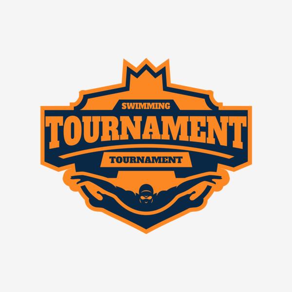 Swimming Tournament logo template Thumbnail