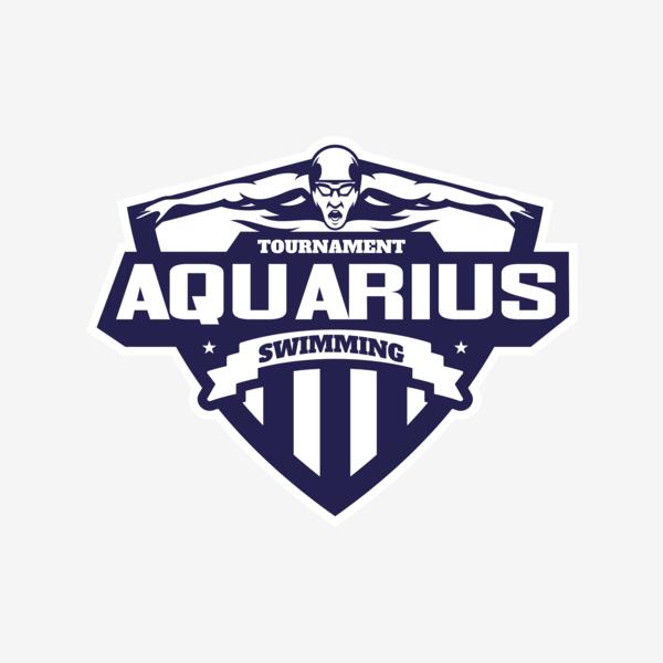 Aquarius Swimming Tournament logo template Thumbnail