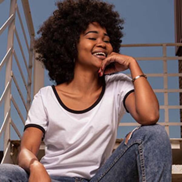 Ladies Extended Cropped Ringer T-Shirt - LOCAL-WEAR Thumbnail